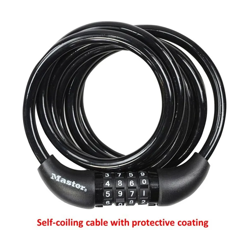 Master Lock Cable Combination Lock 8mm X 1.8m 8221 Black